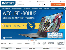 Tablet Screenshot of antworten.cyberport.de